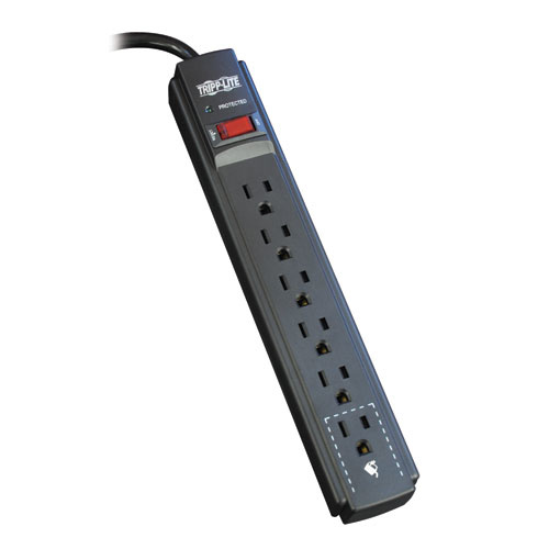 SUPRESOR DE PICOS TRIPP LITE 6 CONTACTOS 790J LED 1.83M NEGRO