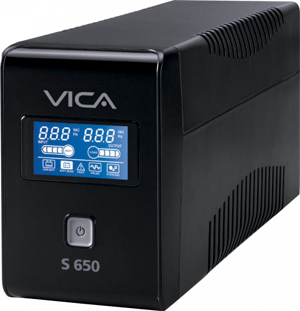 VICA S650 NOBREAK 650VA/360W PANTALLA LCD 8 TOMAS