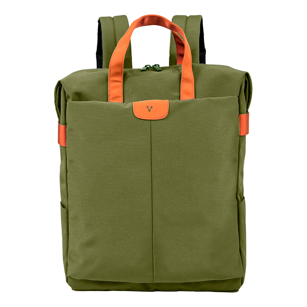 MOCHILA VORAGO BP-301 VINTAGE D OBLE USO LAPTOP 15.6 VERDE