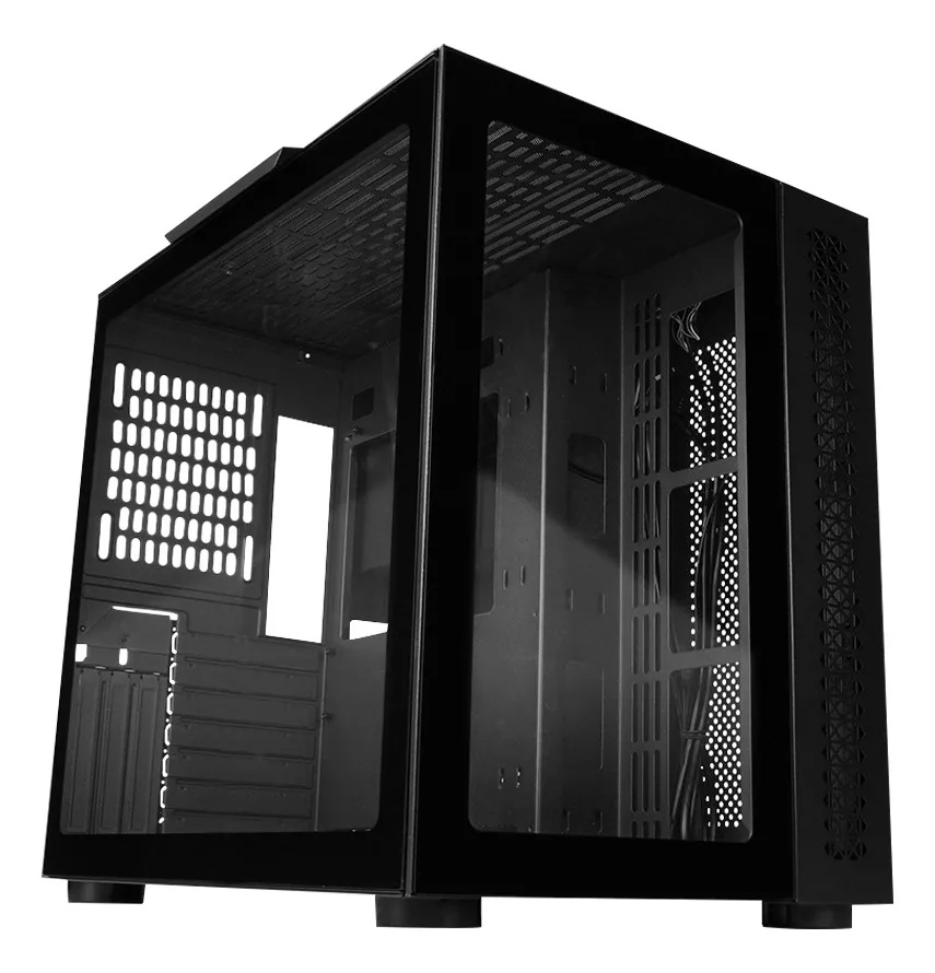 GABINETE GAME FACTOR CSG700 ATX DOBLE CRISTAL USB 3.0  SFTE NEGRO