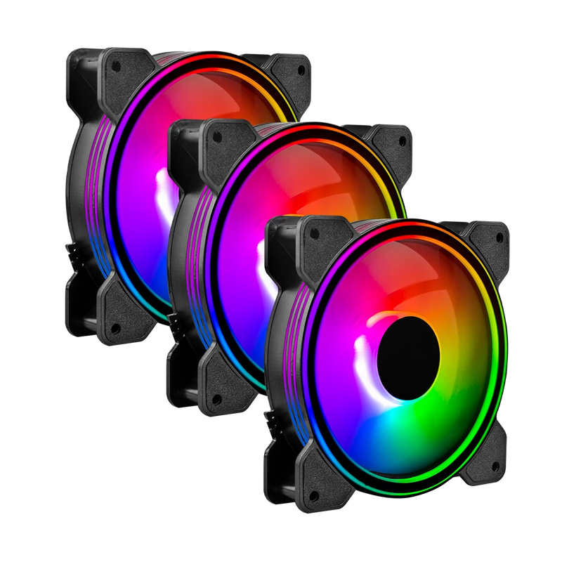 KIT BALAM RUSH 3 VENTILADORES E OLOX BLAZE EX50K 120 MM ARGB