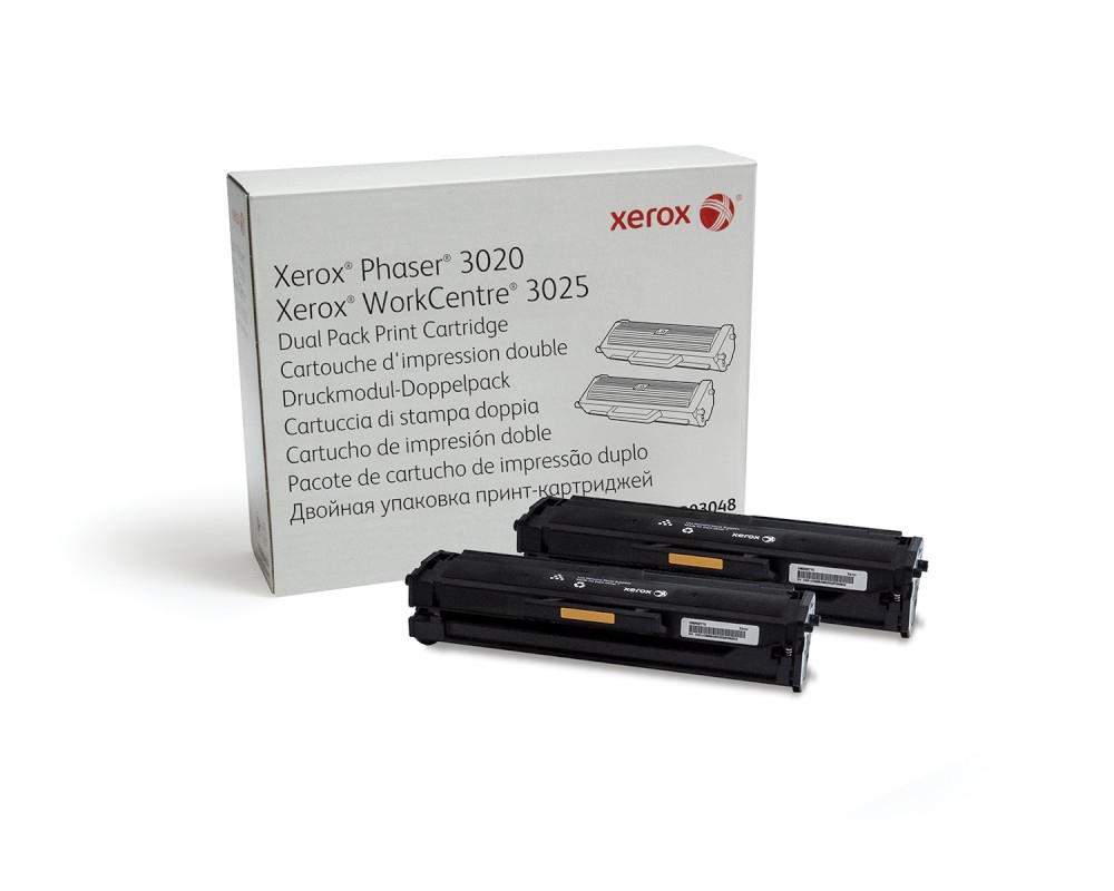 PAQUETE DUAL TONER P/PHASER 3020/WORKCENTRE 3025 3.000 IMPS