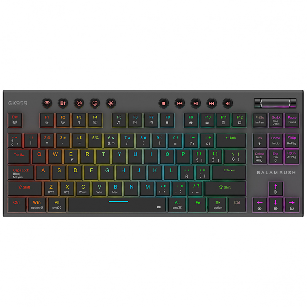 TECLADO GAMER MECANICO MULTIDIS POSITIVO DOMINATE EXPERT GK959 NEGR