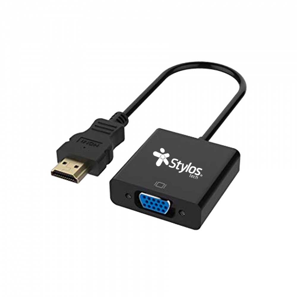 STYLOS ADAPTADOR HDMI MACHO - V GA HEMBRA NEGRO