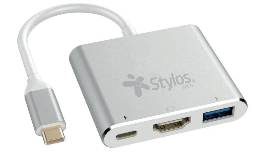 STYLOS HUB USB-C/ 1 X USB 3.0/ 1 X HDMI HEMBRA/ 5000MBIT/S/ PLA