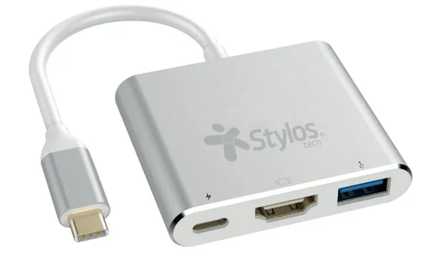 STYLOS HUB USB-C/ 1 X USB 3.0/ 1 X HDMI HEMBRA/ 5000MBIT/S/ PLA