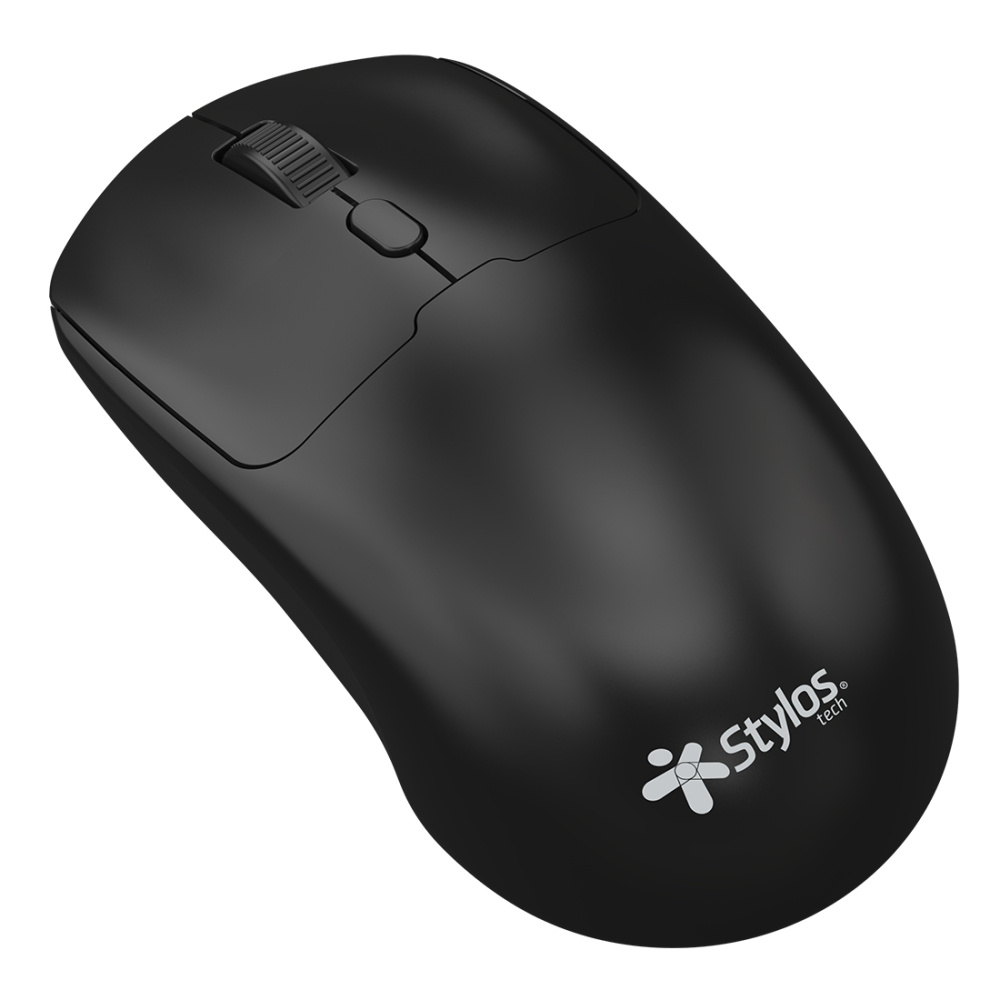 MOUSE INALAMBRICO RECARGABLE STYLOS / 1600 DPI / CONEXIN NANO 2