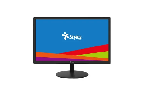 MONITOR STYLOS 18.5 STYLOS SMOT1 PANEL PLANO LED HD 60HZ 5MS 1