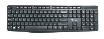 TECLADO INALAMBRICO NEGRO 105 TECLAS MULTIMEDIA USB.ESPAOL