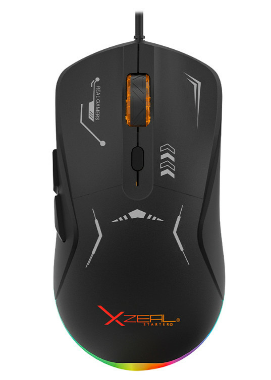 MOUSE GAMER XZEAL STARTER 7200 DPI 6 BOTONES RGB NEGRO
