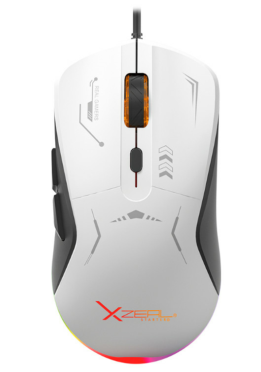 MOUSE GAMER XZEAL STARTER 7200 DPI 6 BOTONES RGB BLANCO