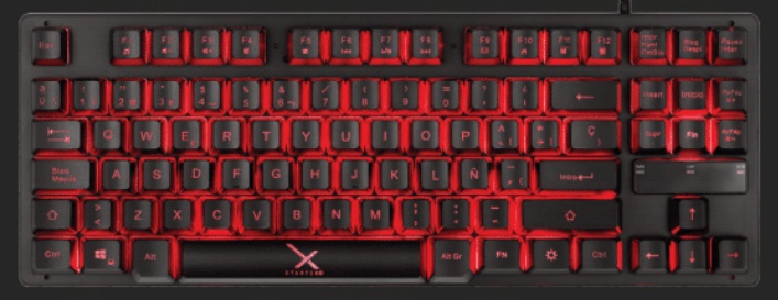 TECLADO XZEAL STARTER MEMBRANA ANTIGHOSTING LED 87 TECLAS USB