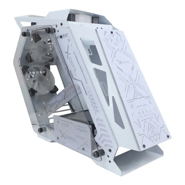 GABINETE GAMER XZEAL IR02 MICRO ATX 4 FAN ARGB CRISTAL TEMPLADO BLA
