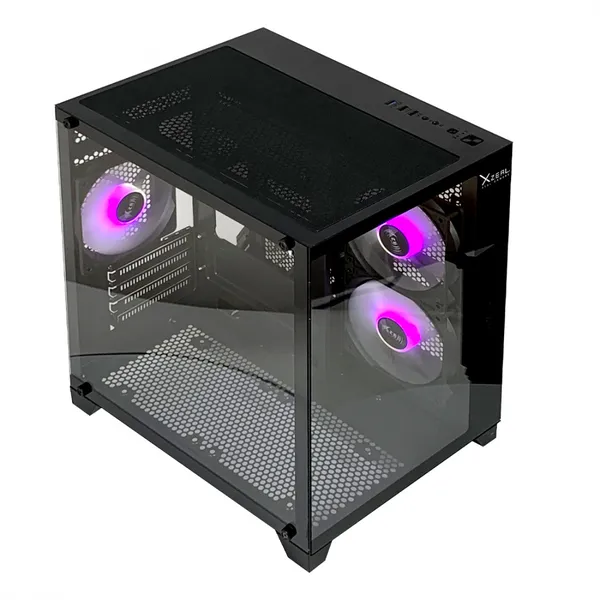 GABINETE GAMER XZEAL PANZER CUBO M-ATX/ITX / USB 2X1.0 /3 FAN A