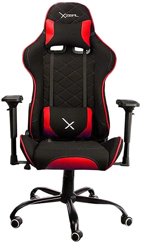 SILLA GAMER XZEAL XZ25 ROJO TEL A/180 GRADOS/SOPORTE LUMBAR/SUPER