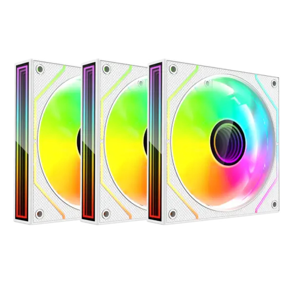 KIT VENTILADORES XZEAL XZ1115 3 VENTILADORES 120MM/ ARGB /BLANCO