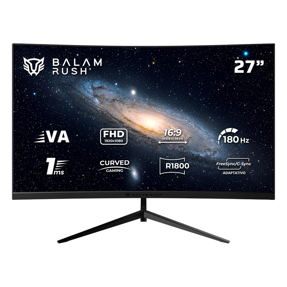 MONITOR GAMER BALAM RUSH CURVO 27 VA / ANDROMEDA MAG27Y / FHD R18