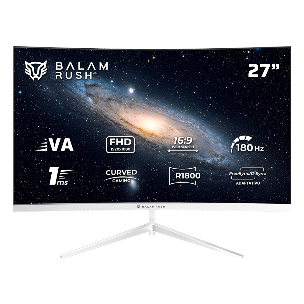 MONITOR GAMER BALAM RUSH CURVO 27 VA / ANDROMEDA MAG27Y / FHD R18
