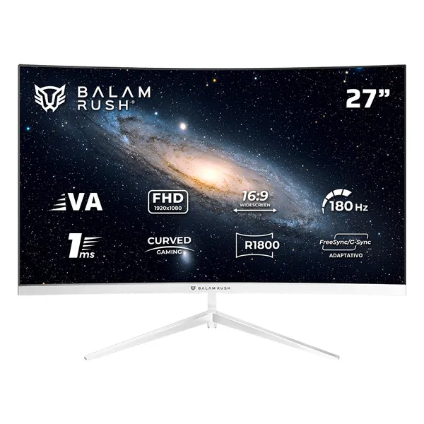 MONITOR GAMER BALAM RUSH CURVO 27 VA / ANDROMEDA MAG27Y / FHD R18