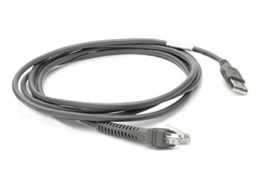 ZEBRA 7FT STRAIGHT USB CABLE SHIELDED CONNECTOR