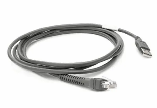 ZEBRA 7FT STRAIGHT USB CABLE SHIELDED CONNECTOR