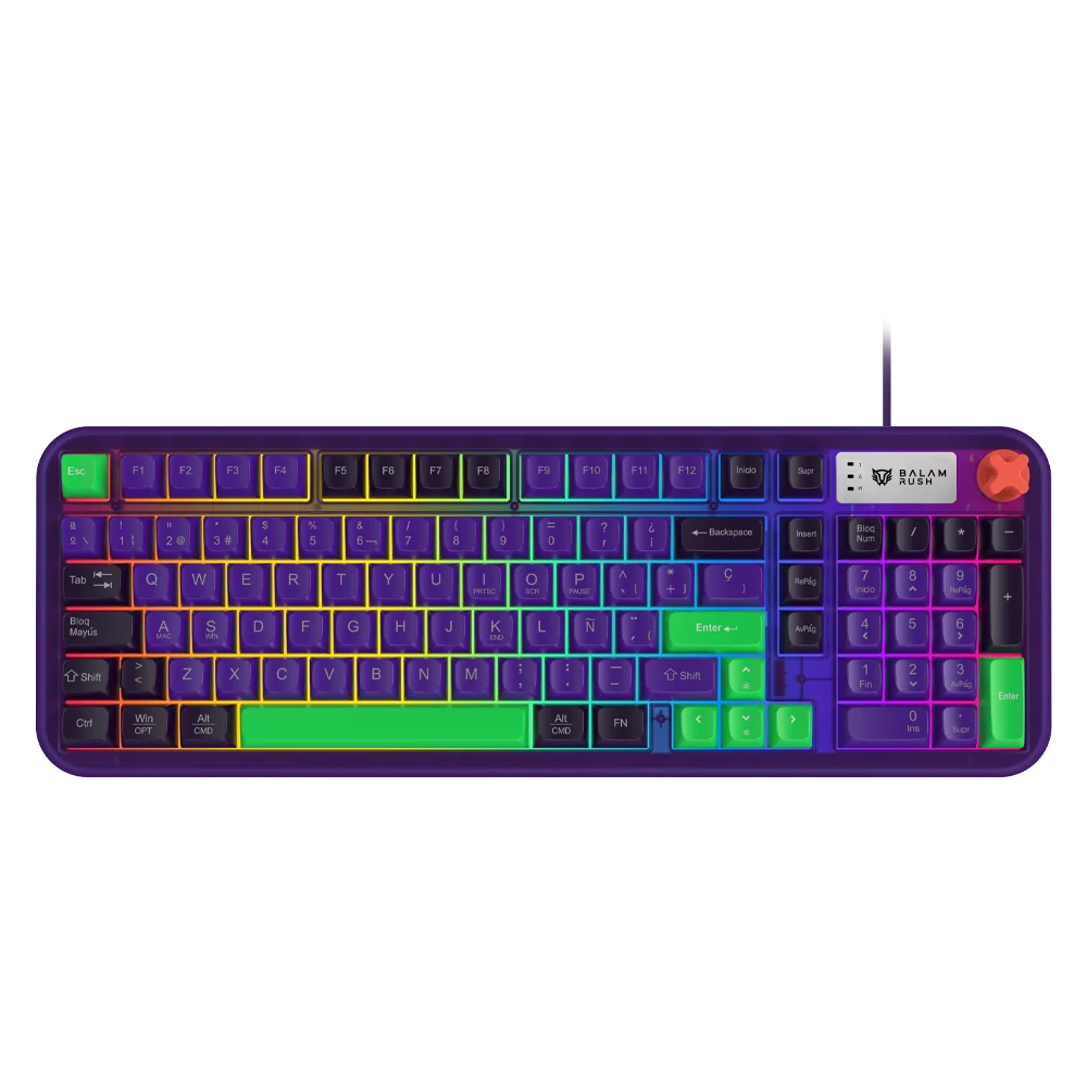 TECLADO GAMER ALAMBRICO WARSTRI EVA KG500E / MEMBRANA 96 / 98 TECL