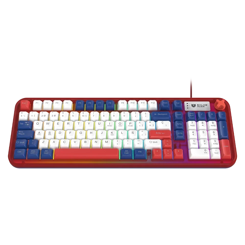 TECLADO GAMER ALAMBRICO WARSTRI GUNDA KG500G / MEMBRANA 96 / 98 TE