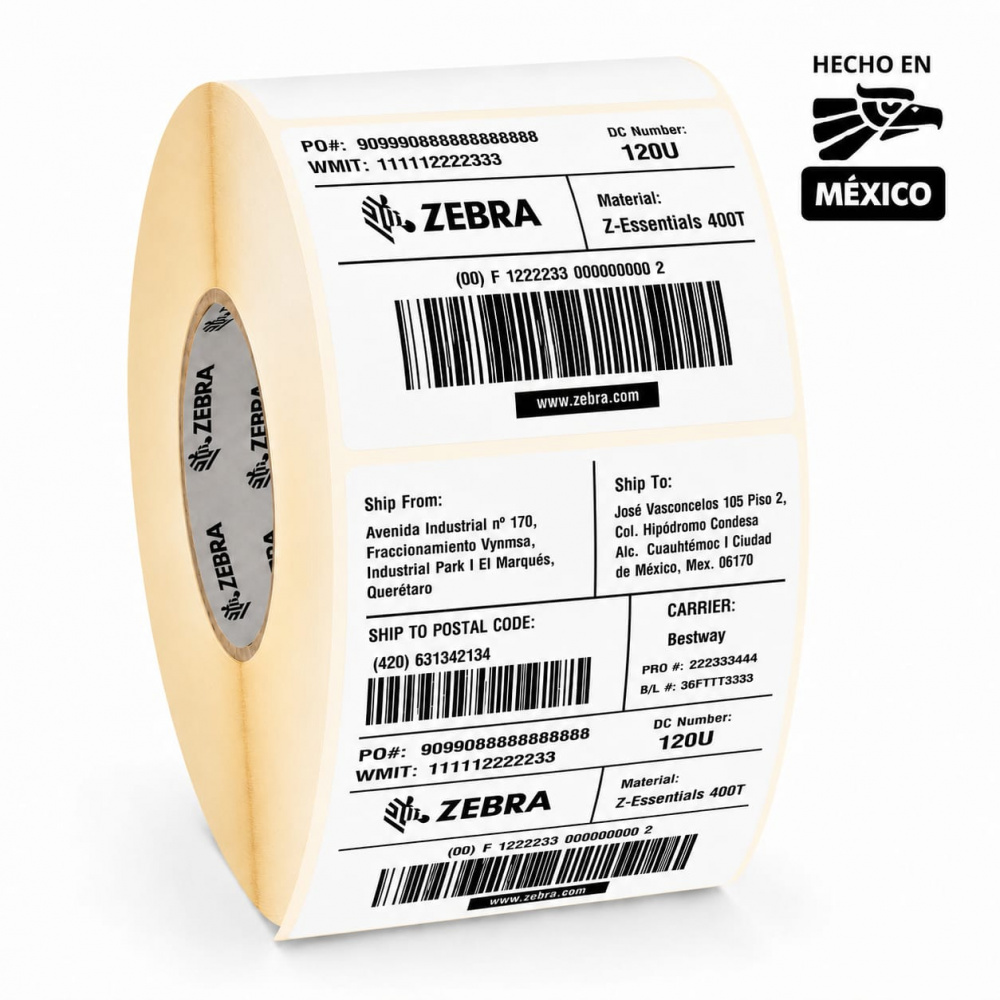 LABEL PAPER 4X2IN 1016X508MM TT Z-ESSENTIALS 400T COATED PERMANENT