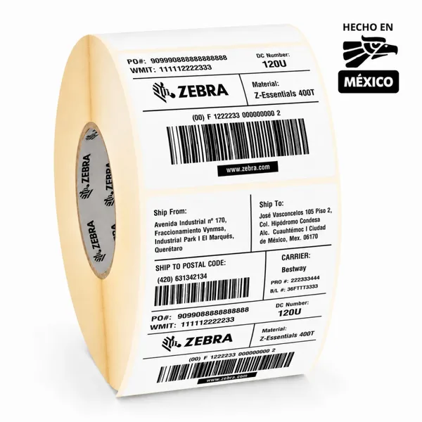 LABEL PAPER 4X2IN 1016X508MM TT Z-ESSENTIALS 400T COATED PERMANENT