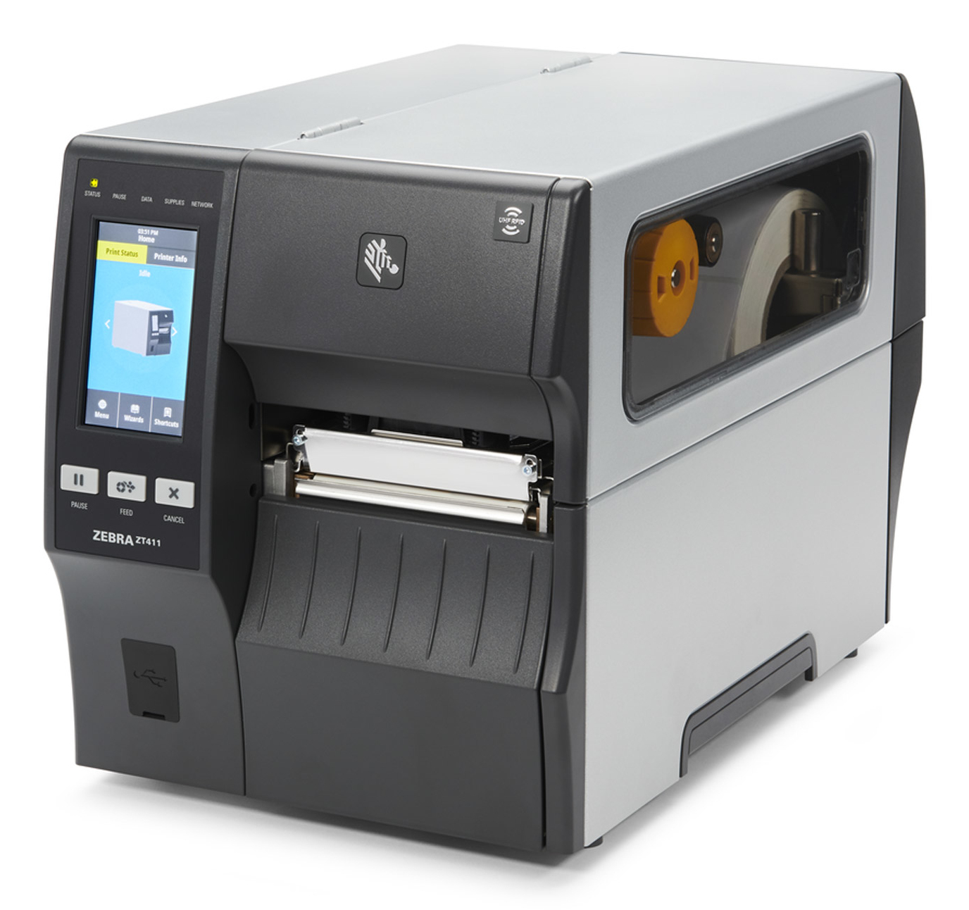 ZEBRA TT PRINTER ZT411 4 203 DPI USB ETHER  BT USB RFID UHF