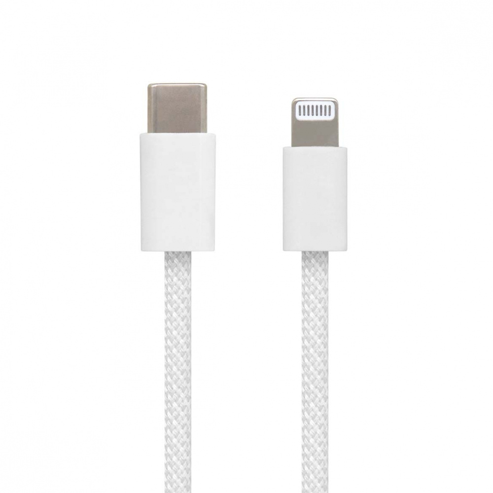 CABLE CARGA RAPIDA USB TIPO C A LIGHTNING TEJIDO 1.0 M GRIS