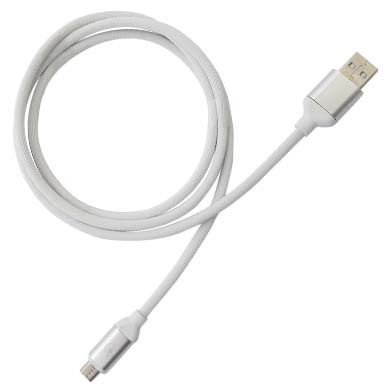 CABLE USB V2.0 A MICRO B 1.2MT BLANCO BROBOTIX