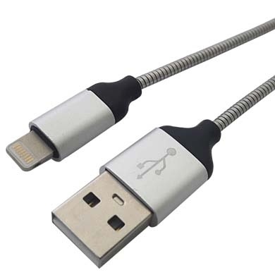 CABLE LIGHTNING BROBOTIX 1 MTS ACERO INOXIDABLE PLATA