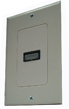 TAPA (FACEPLATE) HDMI 1 PUERTO CONECTOR HEMBRA COLOR BLANCO