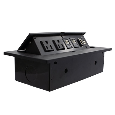 CAJA PARA MESA BROBOTIX NEGRA H DMI/USB/CORR/RJ45CAT6
