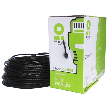 BOBINA CAT 5E CCA UTP 100 M NGO CON GEL BROBOTIX