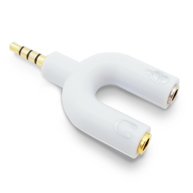 ADAPTADOR STEREO INY A 3.5 DUAL HEMBRA BLANCO BROBOTIX