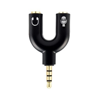 ADAPTADOR STEREO INY A 3.5 DUAL HEMBRA NEGRO BROBOTIX