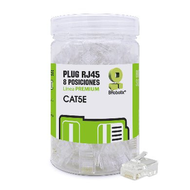 PLUG RJ45 CAT5E UTP 100 PIEZAS BOTE BROBOTIX
