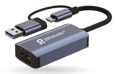 BROBOTIX CONVERTIDOR USB V3.0 A RJ45 QUE AGREGA CONEXIN ETHERNET