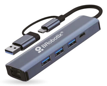 BROBOTIX DOCKING 5 EN 2: CONECT OR DUAL USB A Y TIPO C A USB V3.0X3