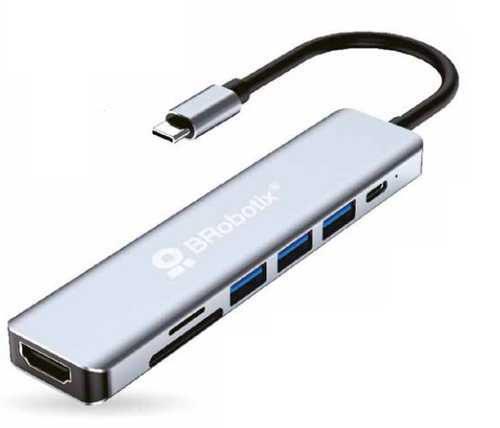 BROBOTIX DOCKING 7 EN 1 CONECT OR USB-C UN PUERTO USB TIPO C TRE