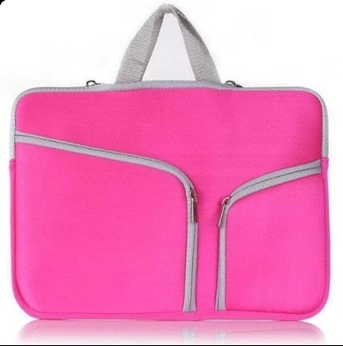 FUNDA 15.4IN P/ LAPTOP NEOPRENO C/ASAS Y CIERRES BROBOTIX ROSA
