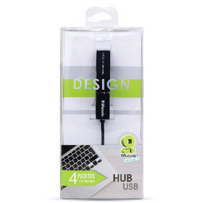 HUB USB V2.0 4 PUERTOS BROBOTIX SMALL NEGRO
