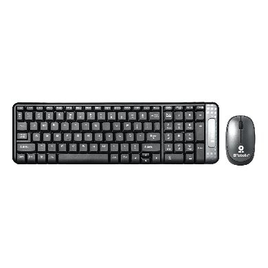KIT DE TECLADO Y MOUSE INALAMBR ICO MULTIMEDIA COLOR GRIS BROBOTIX