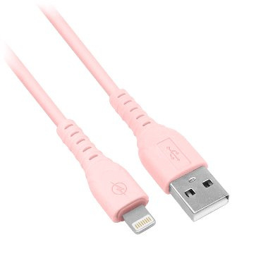 CABLE CARGA RAPIDA LIGHTNING 1.0 METRO PVC COLOR ROSA BROBOTIX