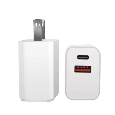 CARGADOR 38W CARGA RPIDA DUAL V3.0 USB-A Y USB-TIPO C BLANCO