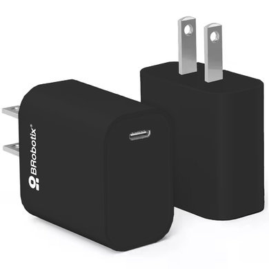 BROBOTIX CARGADOR 20W CARGA RPIDA USB-TIPO C V3.0 NEGRO
