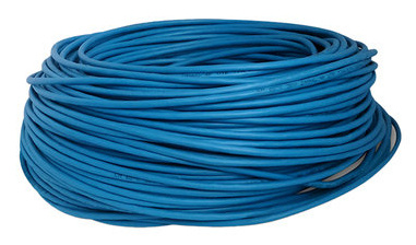 BOBINA CAT6 PARA INTERIORES CCA UTP AZUL 100 METROS