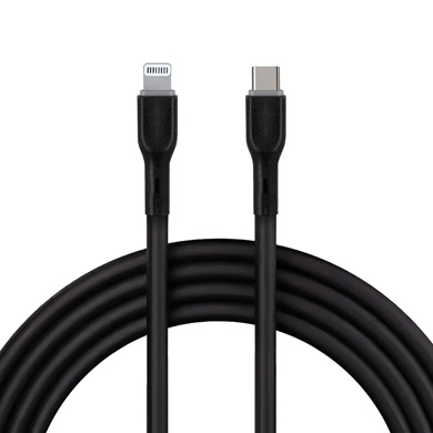 FASTCHARGE CABLE USB V3.0 TIPO C-LIGHTNING NEGRO 1 M